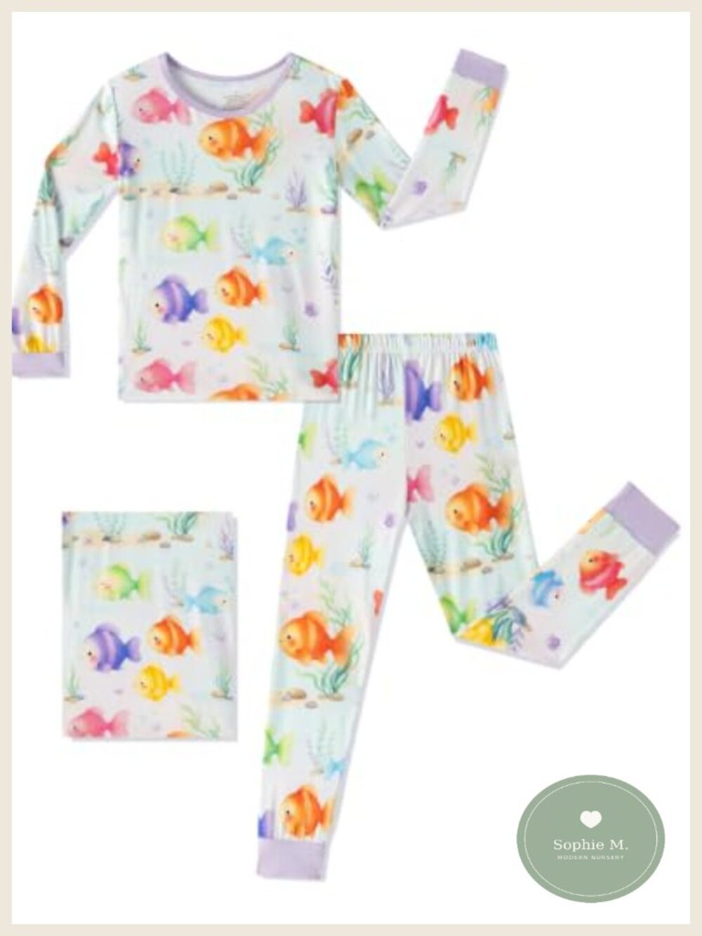 Baby Rayon of Bamboo Pajama Set Long Sleeve Fitted